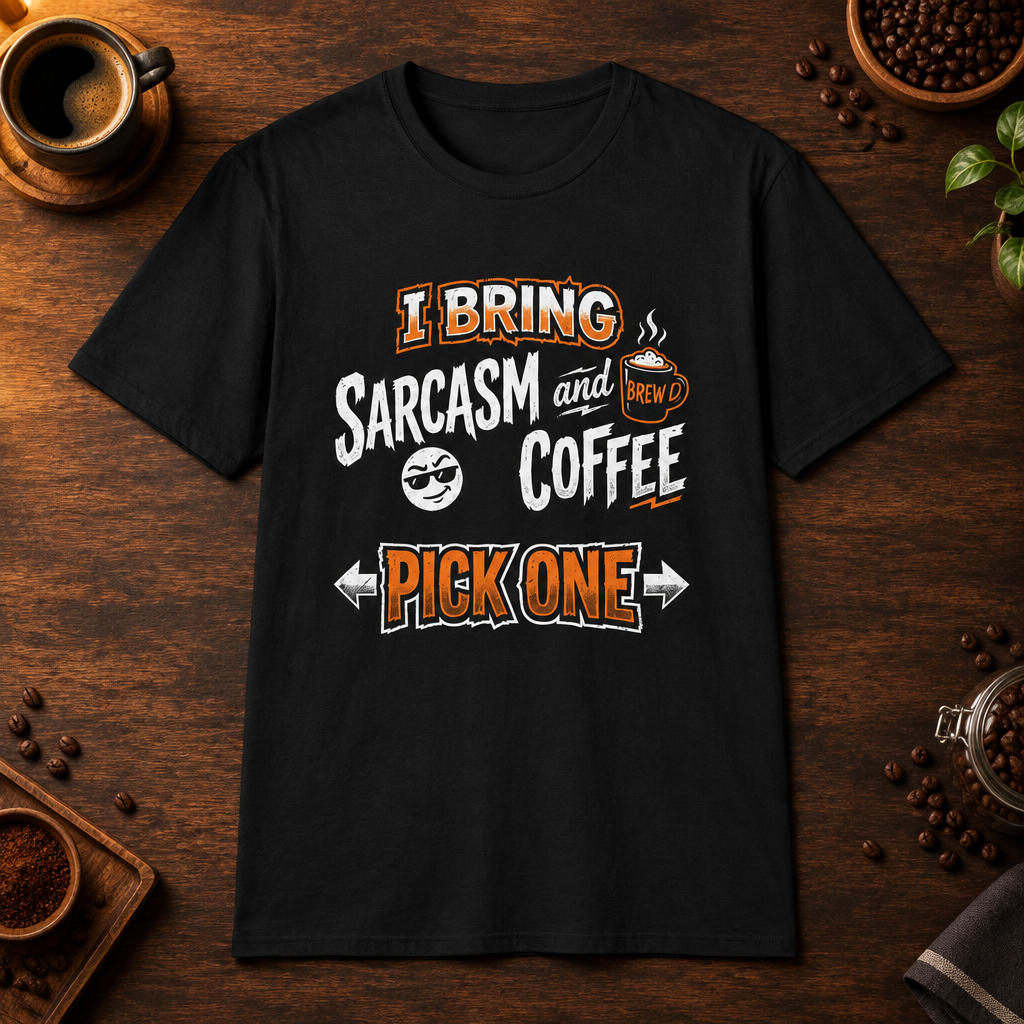 Sarcasm and Coffee Black coffee-bar mockup